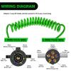 Nilight USCAR 7 Pin to 4-Pin Trailer Wiring Harness Standard 7 Way Plug for Tailgate Light Bar Adapter 41 Inches Wire for Factory Tow Package Vehicles with Uscar Socket(Green 7 Pin to 6 Pin Trailer Wiring Harness)