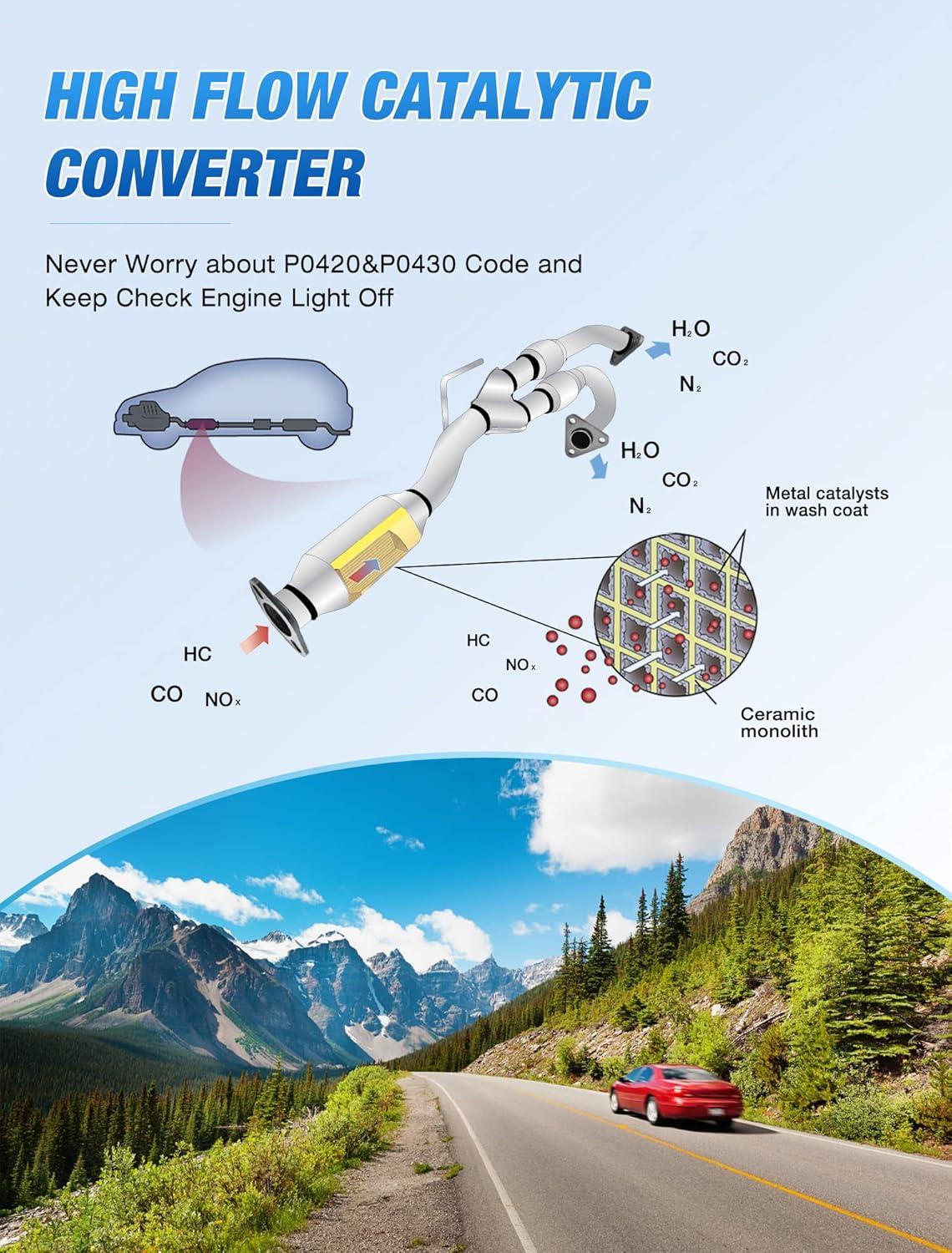 imageNilight Catalytic Converter for Chevy Colorado GMC Canyon 2004 2005 2006 Hummer H3Isuzu i350 2006EPA Standard20032007 Murano