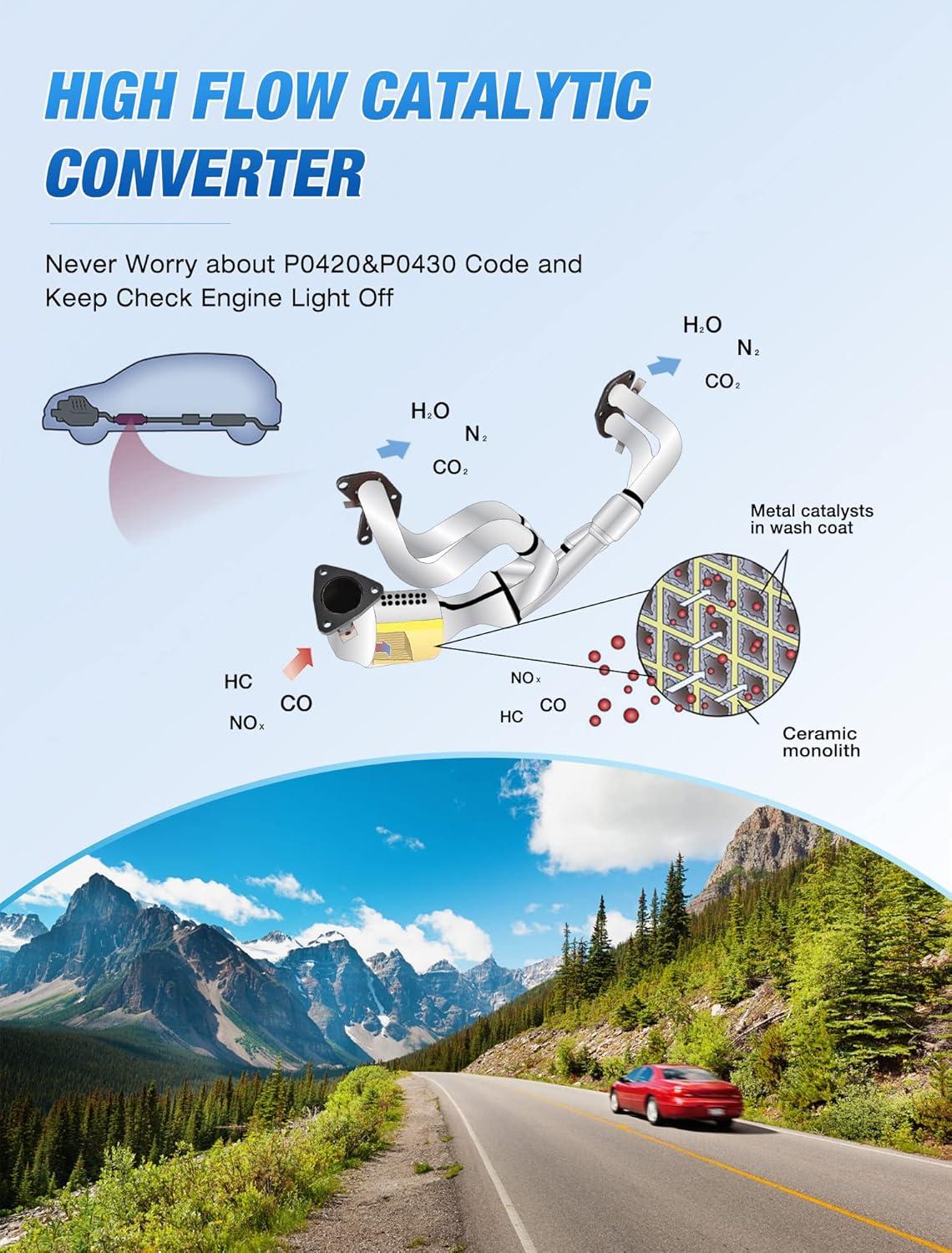 imageNilight Catalytic Converter for Chevy Colorado GMC Canyon 2004 2005 2006 Hummer H3Isuzu i350 2006EPA Standard20062010 Subaru Forester