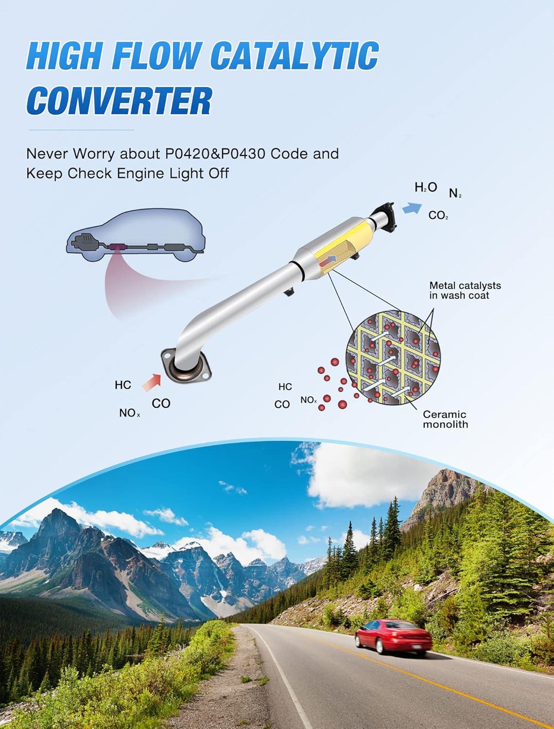 imageNilight Catalytic Converter for Chevy Colorado GMC Canyon 2004 2005 2006 Hummer H3Isuzu i350 2006EPA Standard20072009 Hona CRV