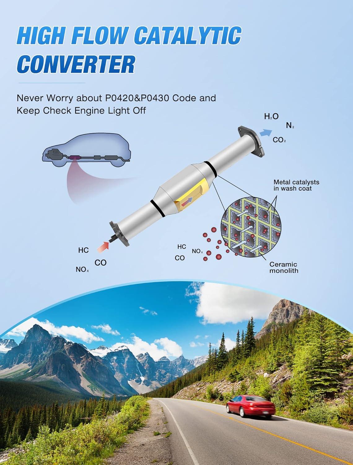 imageNilight Catalytic Converter for Chevy Colorado GMC Canyon 2004 2005 2006 Hummer H3Isuzu i350 2006EPA Standard20092017 Chevy Traverse