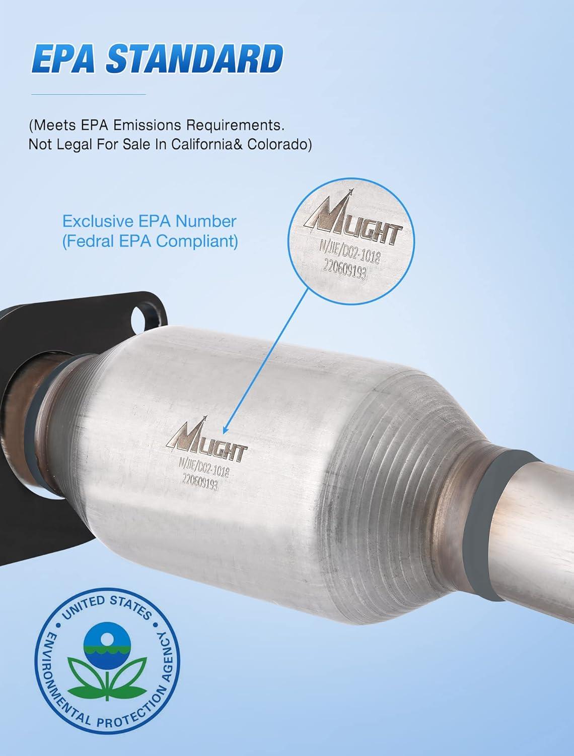 imageNilight Catalytic Converter for Toyota Corolla Matrix Pontiac Vibe 18L 2003 2004 2005 2006 2007 2008Custom Fit CatEPA Standard