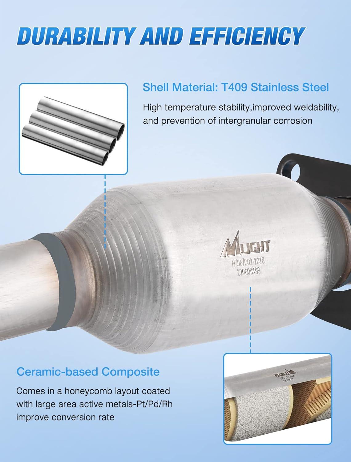 imageNilight Catalytic Converter for Toyota Corolla Matrix Pontiac Vibe 18L 2003 2004 2005 2006 2007 2008Custom Fit CatEPA Standard