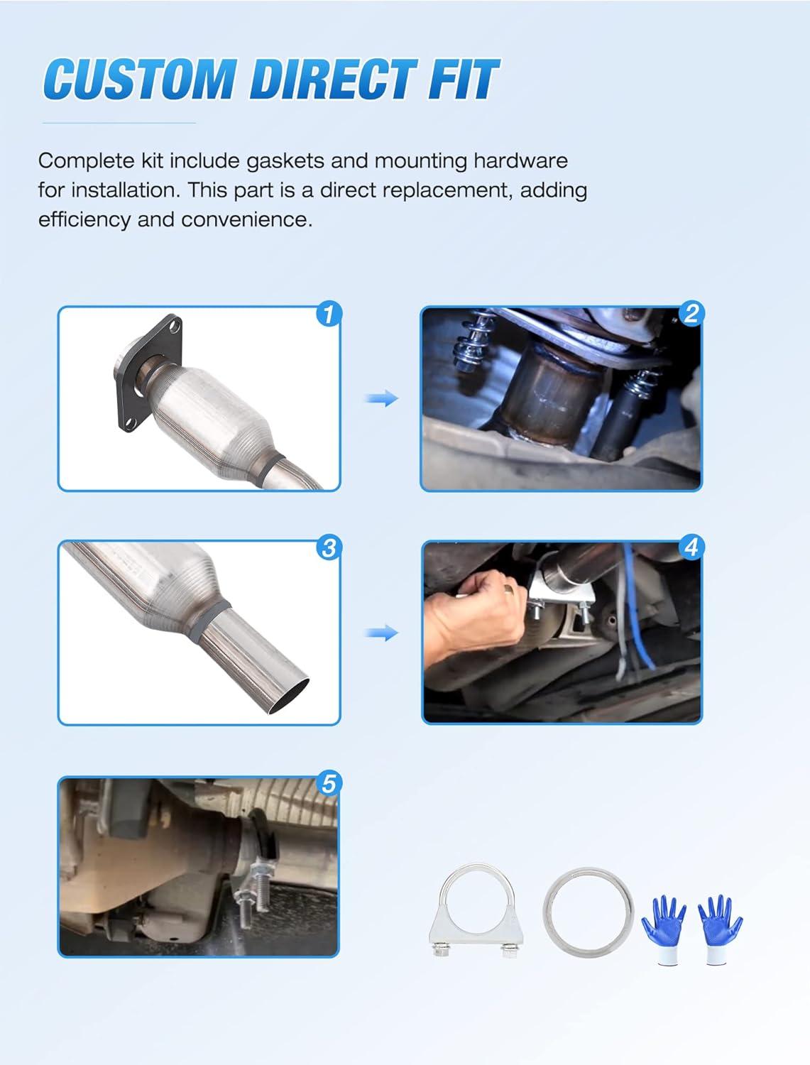 imageNilight Catalytic Converter for Toyota Corolla Matrix Pontiac Vibe 18L 2003 2004 2005 2006 2007 2008Custom Fit CatEPA Standard