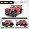 Nilight Fender Flares Extensions Set Compatible with 2020 2021 2022 2023 2024 2025 Gladiator JT Mojave & Rubicon (Only for High Wheel Arches) Off-Road Widened Front Rear Flat 4 PCS