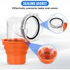 Nilight 90 Degree RV Sewer Hose Fittings with 4-in-1 Adapter, Clear RV Sewer Hose Elbow Leak-Proof Connection & Odor-Tight Seal Fits 4 Sizes of Dump Station Inlets for Campers Travel Trailers, Orange