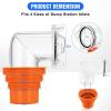 Nilight 90 Degree RV Sewer Hose Fittings with 4-in-1 Adapter, Clear RV Sewer Hose Elbow Leak-Proof Connection & Odor-Tight Seal Fits 4 Sizes of Dump Station Inlets for Campers Travel Trailers, Orange