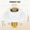 Nilight RV City Water Inlet with Check Valve 1/2″ NPT Male to 3/4″ GHT Female Brass City Water Fill Inlet Flange Connection Fittings for RV Camper Trailer Marine Hose Water Connector Replacement White