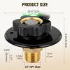 Nilight RV City Water Inlet with Check Valve 1/2″ NPT Male to 3/4″ GHT Female Brass City Water Fill Inlet Flange Connection Fittings for RV Camper Trailer Marine Hose Water Connector Replacement Black
