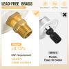 Nilight RV City Water Inlet with Check Valve 1/2″ NPT Male to 3/4″ GHT Female Brass City Water Fill Inlet Flange Connection Fittings for RV Camper Trailer Marine Hose Water Connector Replacement White