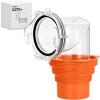 Nilight 90 Degree RV Sewer Hose Fittings with 4-in-1 Adapter, Clear RV Sewer Hose Elbow Leak-Proof Connection & Odor-Tight Seal Fits 4 Sizes of Dump Station Inlets for Campers Travel Trailers, Orange