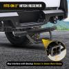 Nilight 36″ Hitch Step Fits 2″ Receivers Trailer Towing Drop with Rubber Non-Slip Pad Rear Bumper Guard with 5/8″ Hitch Pin Clip & U-Bolts Stabilize for Pickup Truck Car SUV