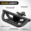 Nilight Hitch Step 2 Inch Receiver Universal with LED Light, Pin Lock and U-Bolts Stabilize,Rear Bumper Guard for Pickups Trucks Vans SUVs ATVs(Hitch Step Drop)