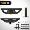 Nilight Hitch Step 2 Inch Receiver Universal with LED Light, Pin Lock and U-Bolts Stabilize,Rear Bumper Guard for Pickups Trucks Vans SUVs ATVs(Hitch Step Drop)