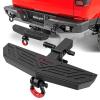 Nilight Hitch Step 2 Inch Receiver Universal with LED Light, Pin Lock and U-Bolts Stabilize,Rear Bumper Guard for Pickups Trucks Vans SUVs ATVs(Hitch Step w/D-Ring Shackle)