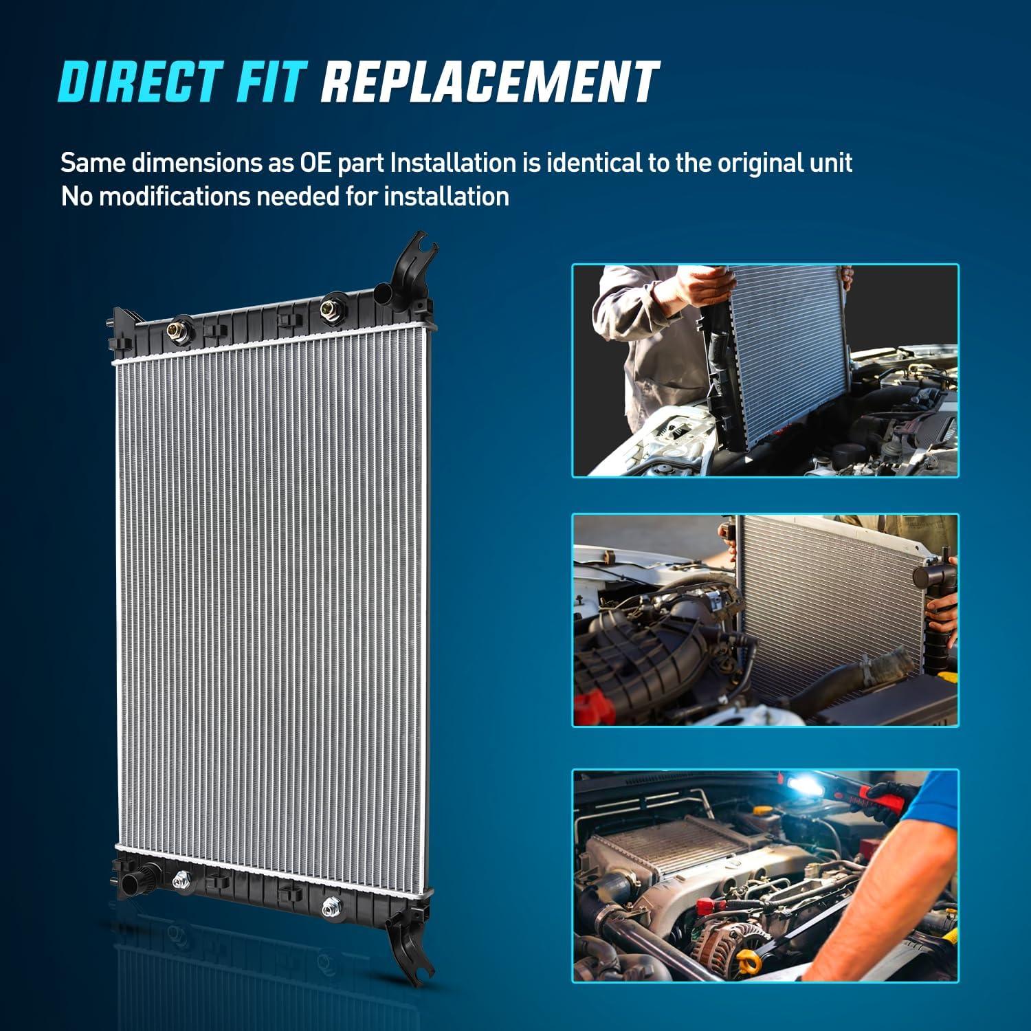imageNilight Radiator for Chevrolet Silverado 2500 HD 3500 HD GMC Sierra 2500 HD 3500 HD 2011 2012 2013 2014 2015 2016 2017 2018 2019 Automatic Transmission