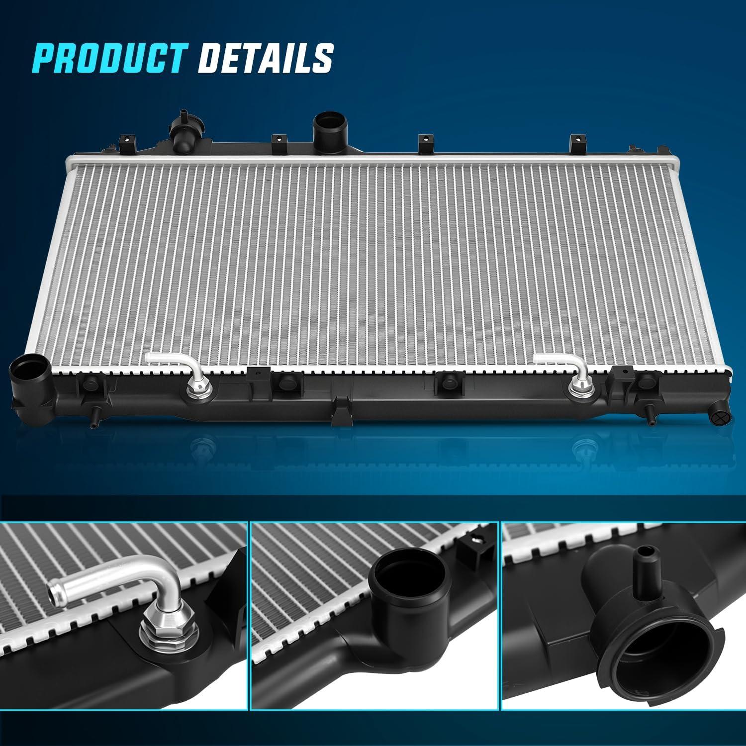 imageNilight Radiator for Subaru Forester 2009 2010 2011 2012 2013Crosstrek 20162017 Impreza 20082011 Legacy 20052010 Outback 20052009 H4 20L 25L Automatic Trans