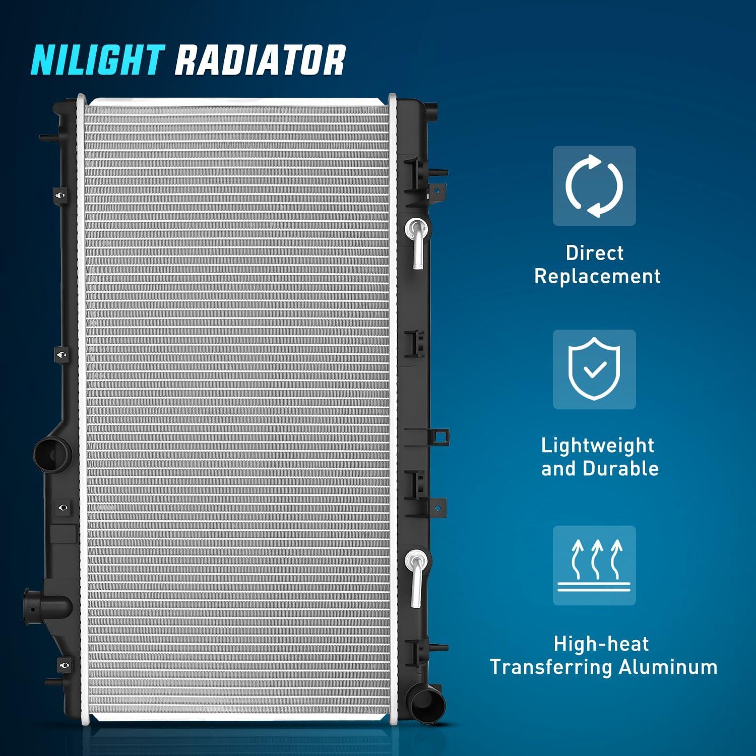 imageNilight Radiator for Subaru Forester 2009 2010 2011 2012 2013Crosstrek 20162017 Impreza 20082011 Legacy 20052010 Outback 20052009 H4 20L 25L Automatic Trans