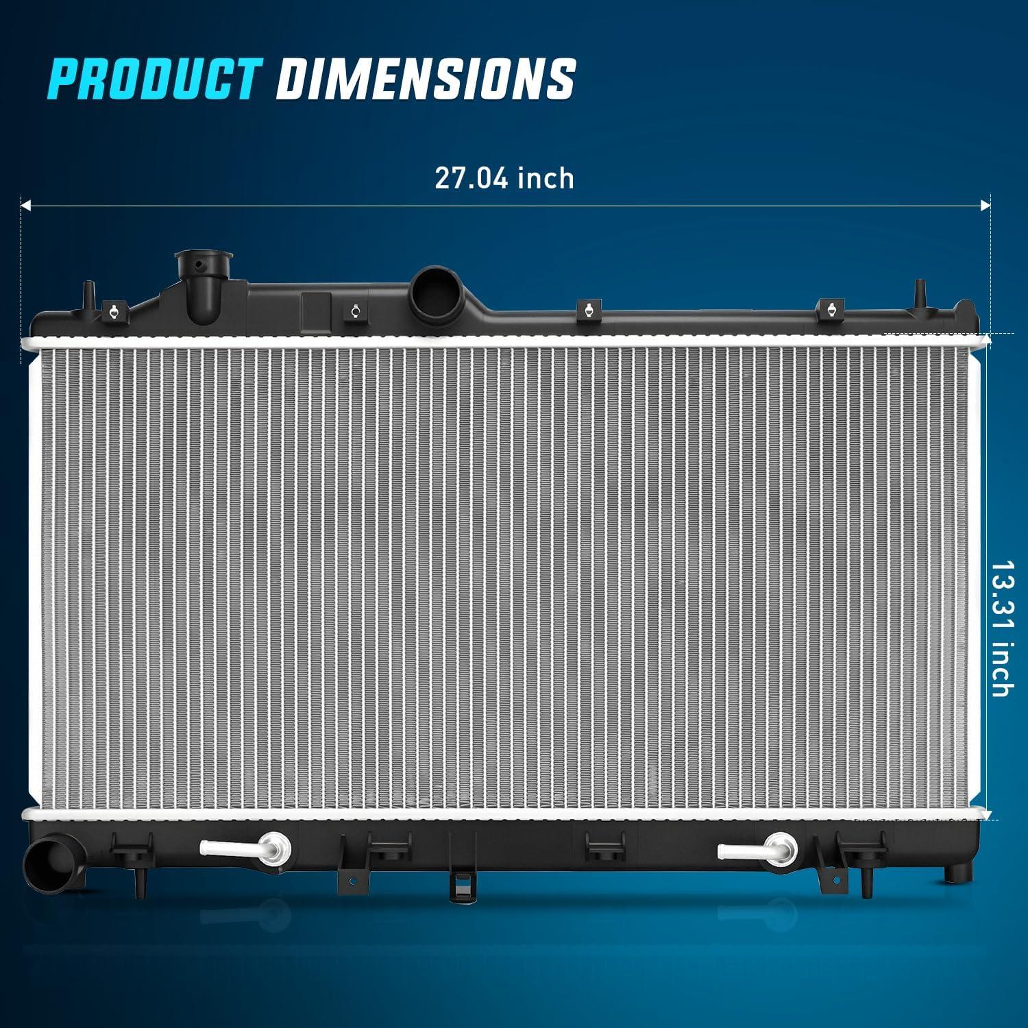 imageNilight Radiator for Subaru Forester 2009 2010 2011 2012 2013Crosstrek 20162017 Impreza 20082011 Legacy 20052010 Outback 20052009 H4 20L 25L Automatic Trans
