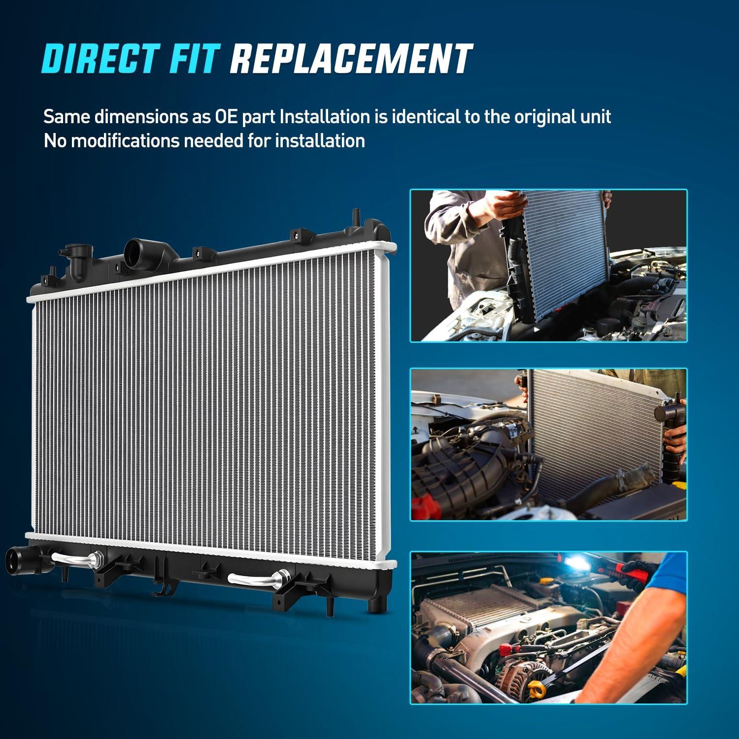 imageNilight Radiator for Subaru Forester 2009 2010 2011 2012 2013Crosstrek 20162017 Impreza 20082011 Legacy 20052010 Outback 20052009 H4 20L 25L Automatic Trans