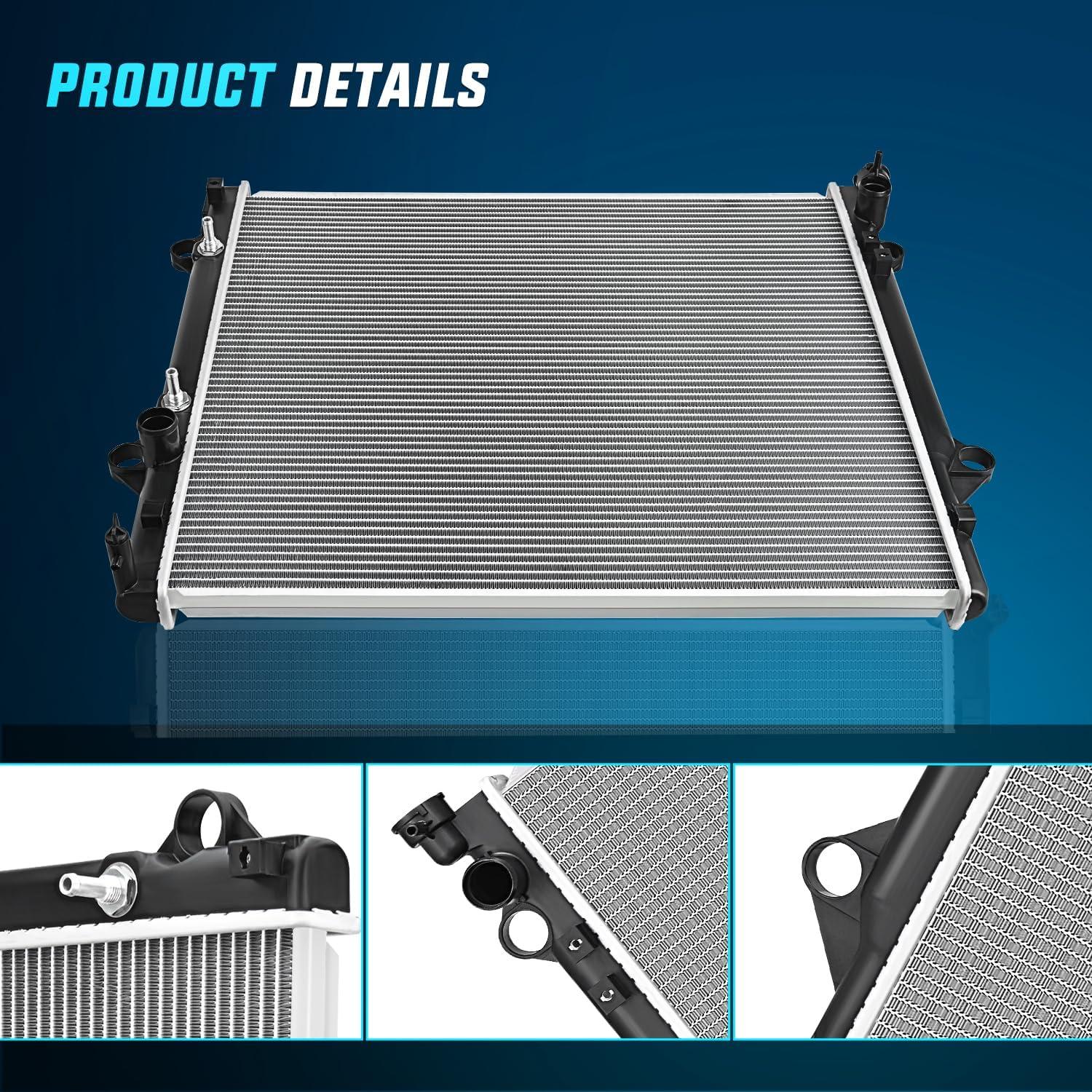 imageNilight Radiator for Toyota 4Runner 2003 2004 2005 2006 2007 2008 2009 FJ Cruiser V6 40L 2007 2008 2009 2010 2011 2012 2013 2014 with Transmission Oil Cooler Replace 1640031461