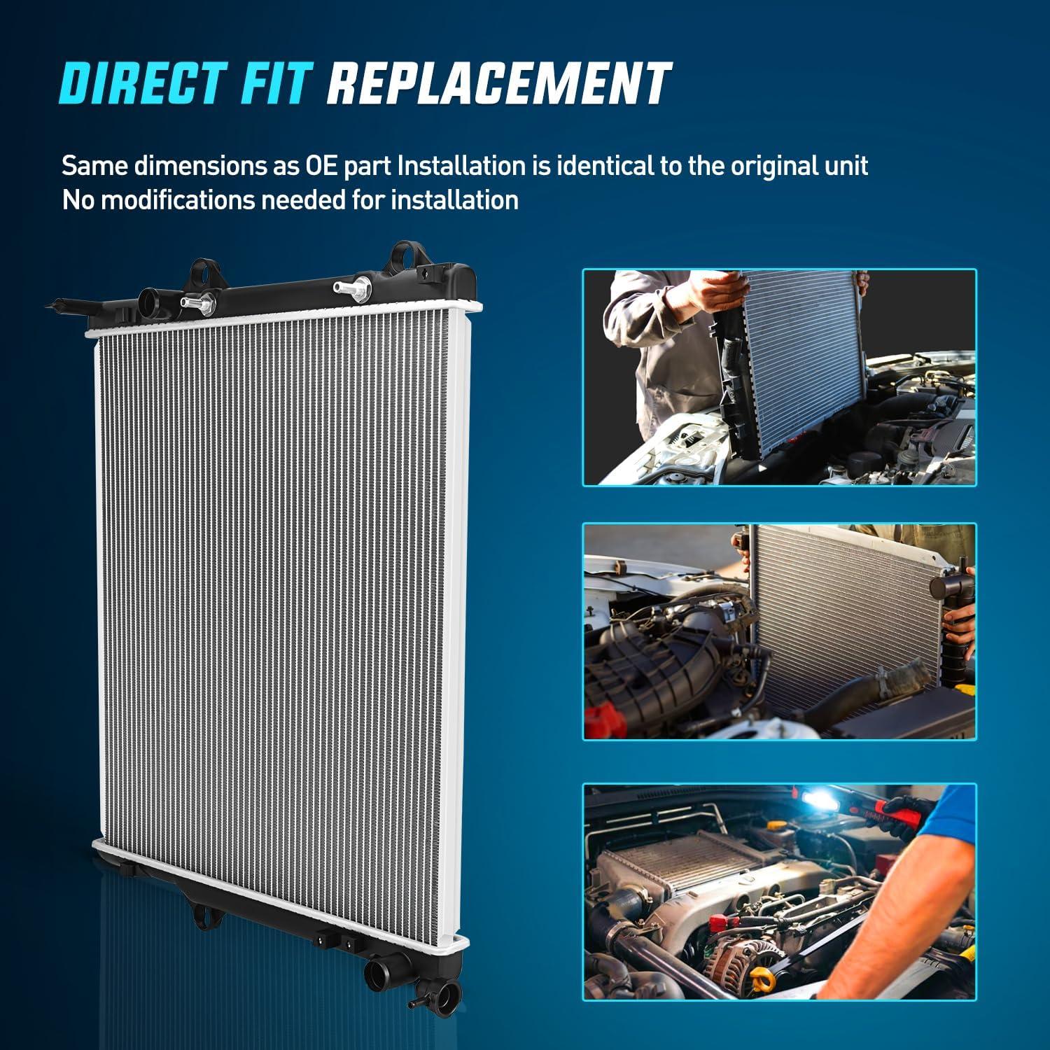 imageNilight Radiator for Toyota 4Runner 2003 2004 2005 2006 2007 2008 2009 FJ Cruiser V6 40L 2007 2008 2009 2010 2011 2012 2013 2014 with Transmission Oil Cooler Replace 1640031461