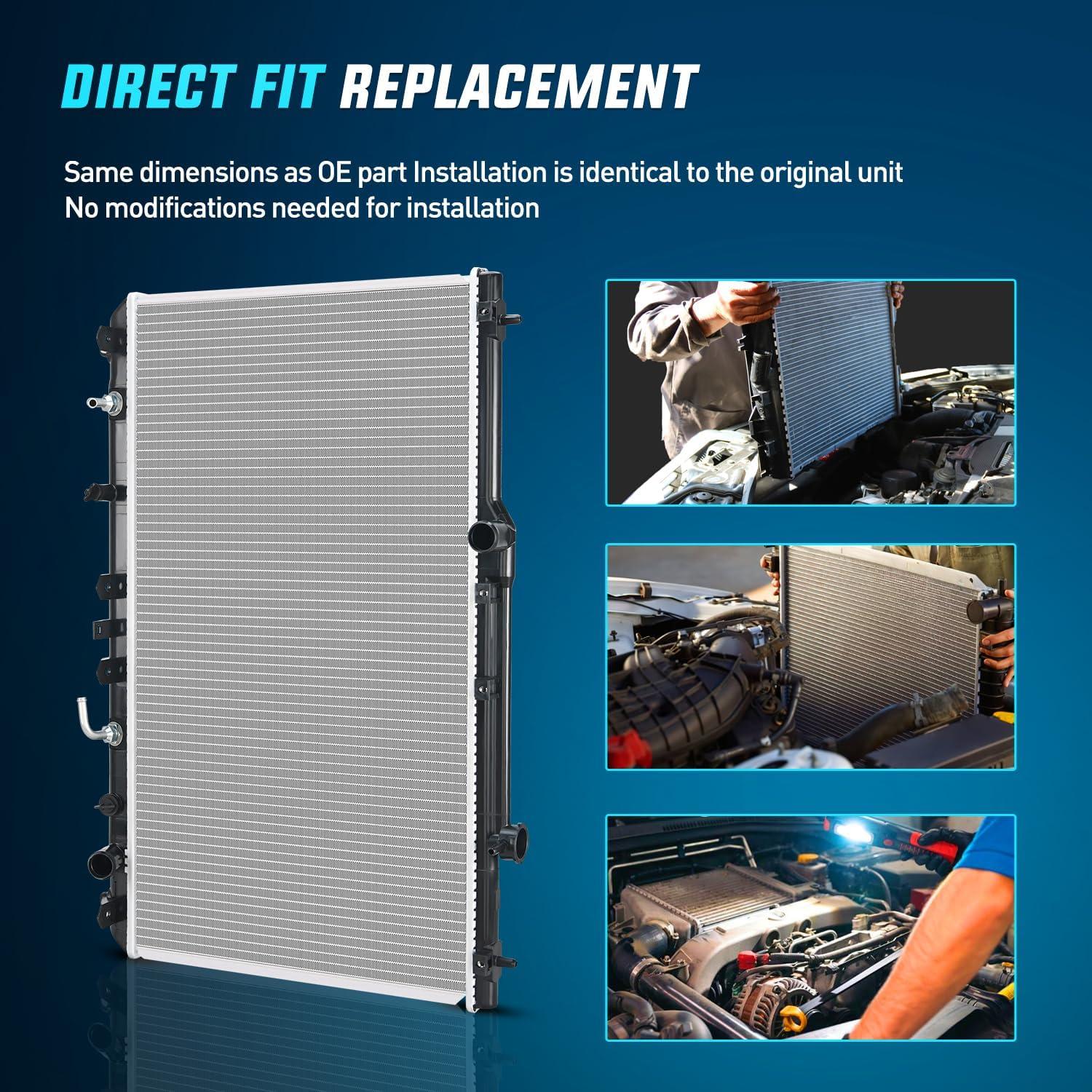 imageNilight Radiator for Toyota Camry 2002 2003 2004 2005 2006 Solara 2004 2005 2006 2007 2008 L4 24L with Transmission Oil Cooler Replace 164000H200 TO3010256Toyota Camry 19972001