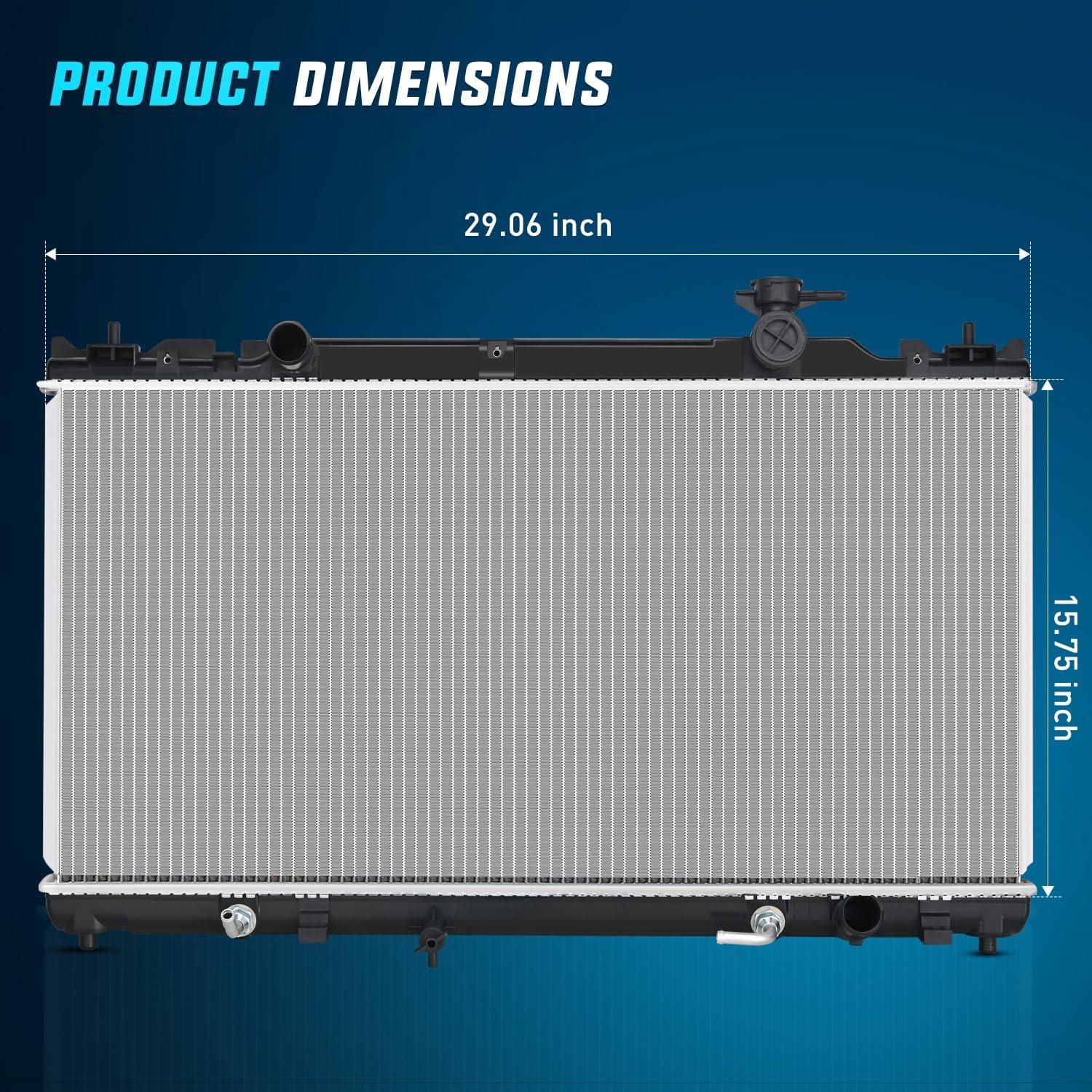 imageNilight Radiator for Toyota Camry 2002 2003 2004 2005 2006 Solara 2004 2005 2006 2007 2008 L4 24L with Transmission Oil Cooler Replace 164000H200 TO3010256Toyota Camry 20022006
