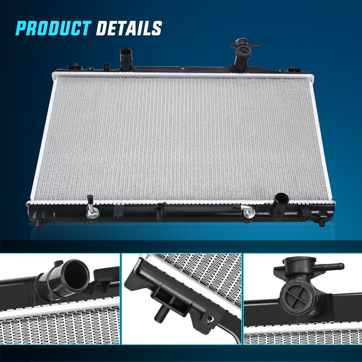 imageNilight Radiator for Toyota Camry 2002 2003 2004 2005 2006 Solara 2004 2005 2006 2007 2008 L4 24L with Transmission Oil Cooler Replace 164000H200 TO3010256Toyota Camry 20022006