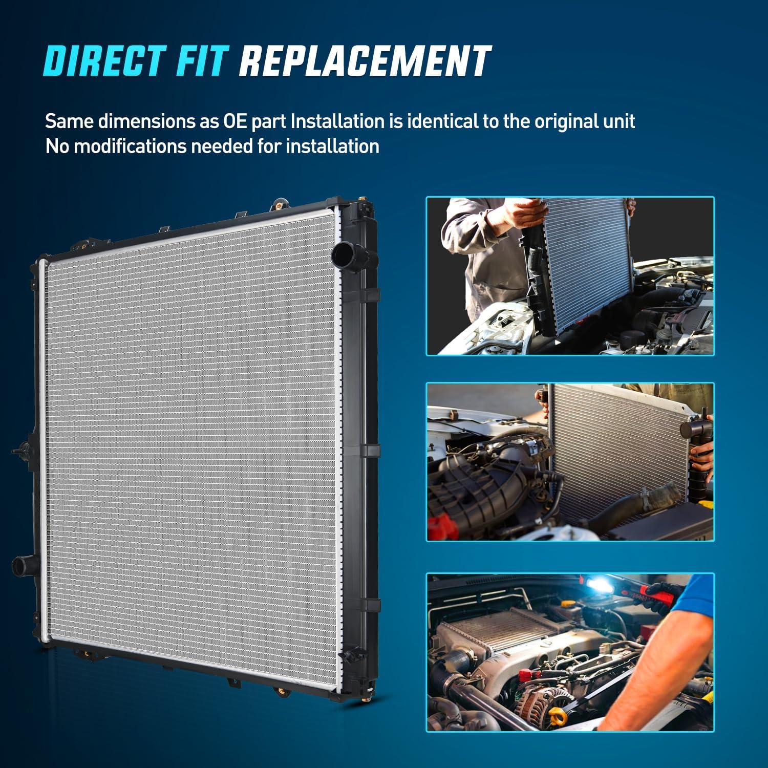 imageNilight Radiator for Toyota Tundra 47L V8 2004 2005 2006 Sequoia 2001 2002 2003 2004 2005 2006 2007Toyota Sequoia 20082013