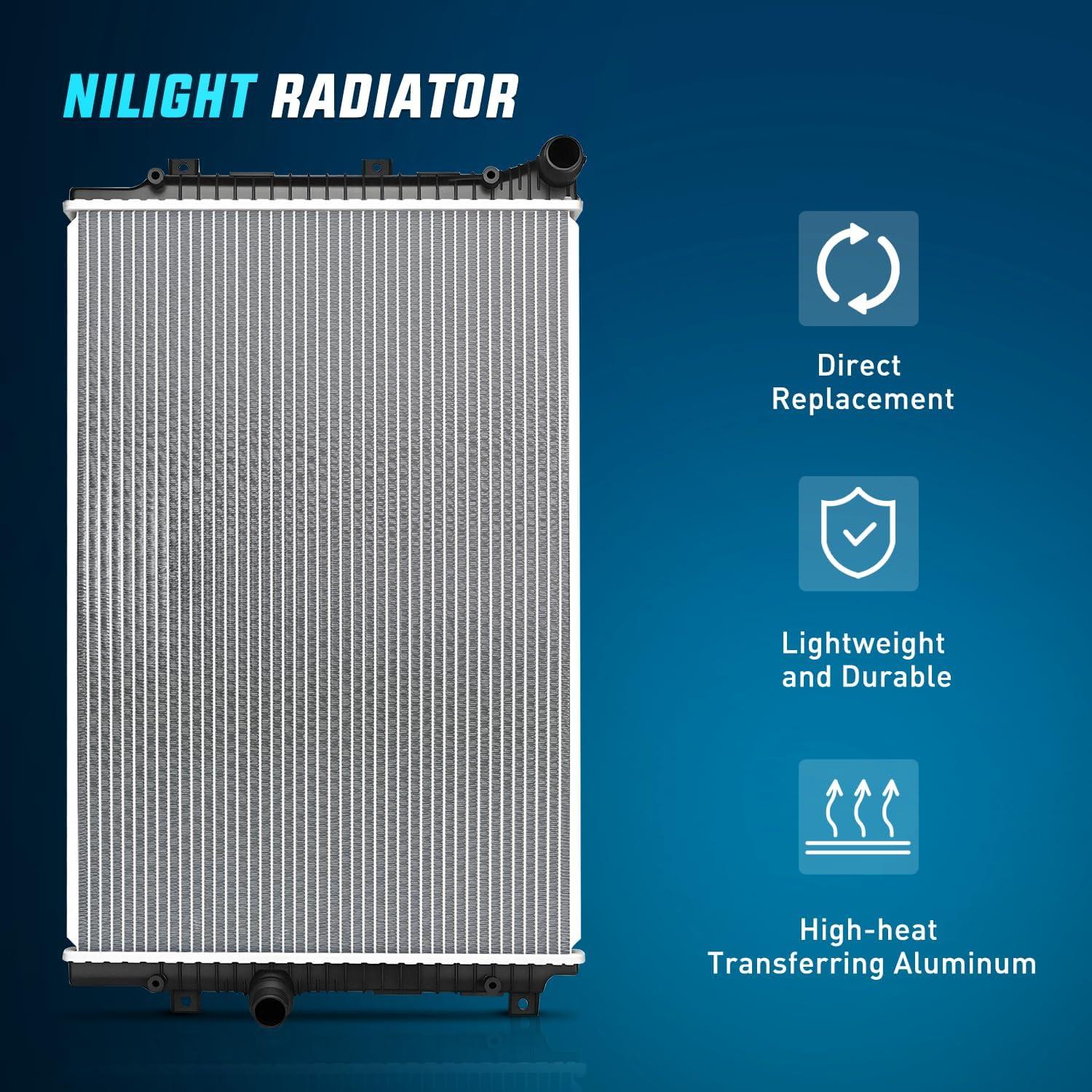 imageNilight Radiator for Volkswagen Jetta 2013 2014 2015 2016 2017 2018 Beetle 20142017 Passat 20182019 L4 18L 20L Replace 5C0121251H