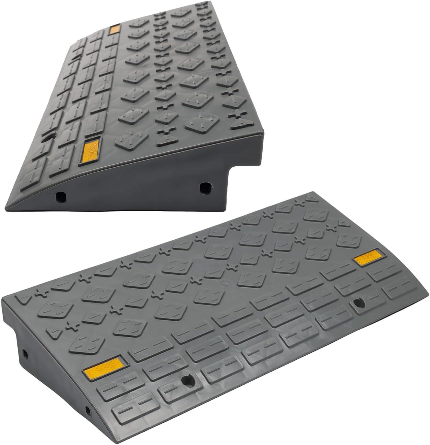 imageNilight Curb Ramps 2 Pack 39 inch Rise Durable Plastic Threshold Driveway Step Ramp for Scooter Bikes Motorcycle Dolly Lawn Mower