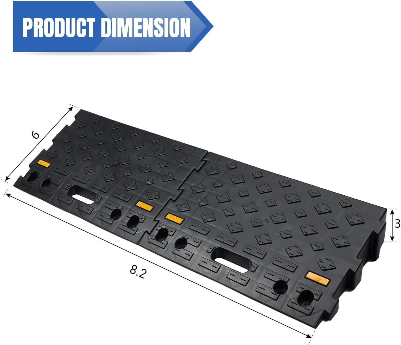 imageNilight Portable Plastic Curb Ramps 39quot Rise Interlocking Threshold Ramp for Scooter Wheelchair Motorcycle Dolly Lightweight 2 Pack