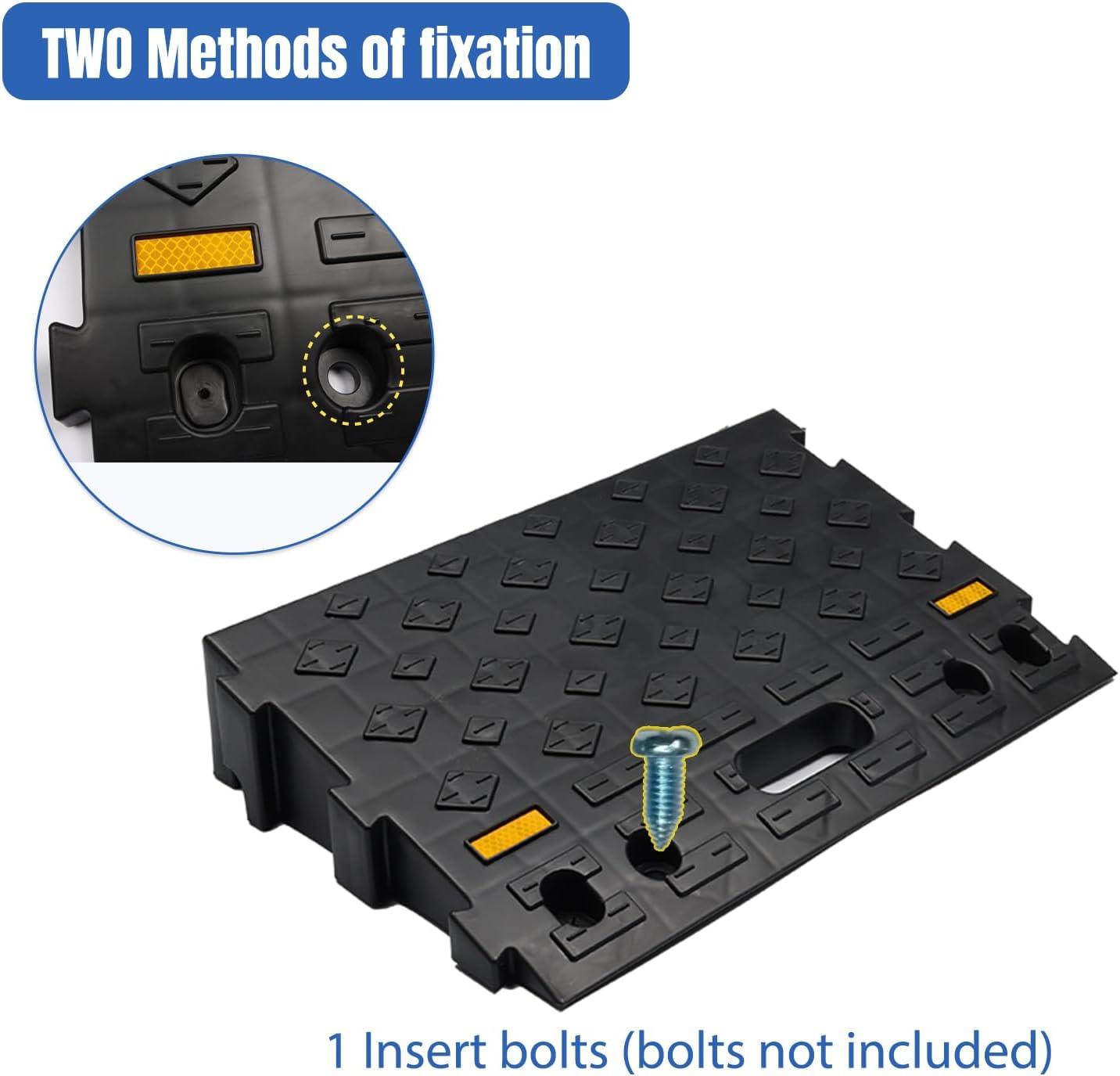 imageNilight Portable Plastic Curb Ramps 39quot Rise Interlocking Threshold Ramp for Scooter Wheelchair Motorcycle Dolly Lightweight 2 Pack