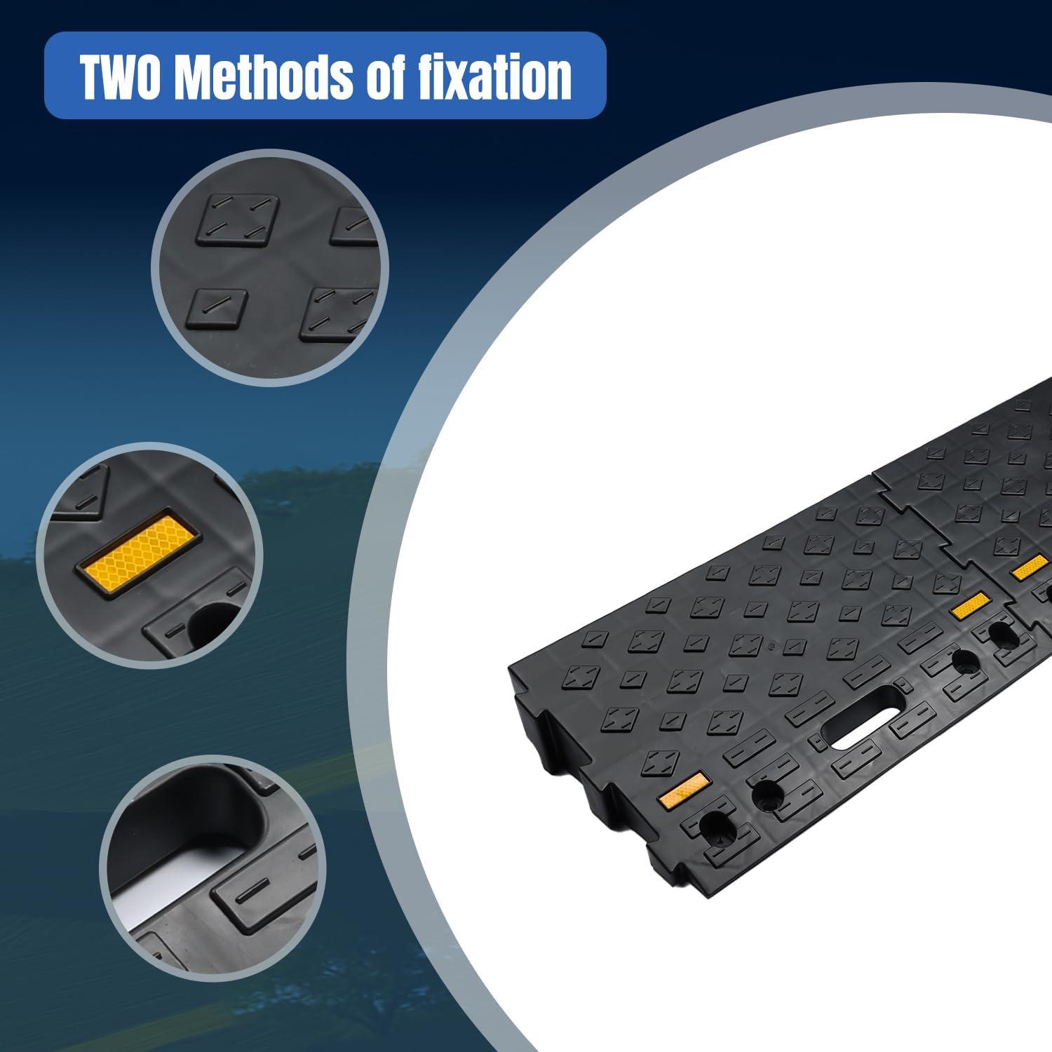 imageNilight Portable Plastic Curb Ramps 39quot Rise Interlocking Threshold Ramp for Scooter Wheelchair Motorcycle Dolly Lightweight 2 Pack