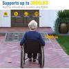 Nilight Modular Threshold Ramps, 2 Inch Rise Non‑Slip Interlocking Plastic Wheelchair Curb Doorway Ramp for Home Entry Indoor Outdoor, 2 Pack