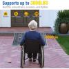 Nilight Modular Threshold Ramps, 4 Inch Rise Non‑Slip Interlocking Plastic Wheelchair Curb Doorway Ramp for Home Entry Indoor Outdoor, 2 Pack