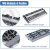Nilight Modular Threshold Ramps, 4 Inch Rise Non‑Slip Interlocking Plastic Wheelchair Curb Doorway Ramp for Home Entry Indoor Outdoor, 2 Pack