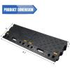 Nilight Portable Plastic Curb Ramps – 3.9″ Rise Interlocking Threshold Ramp for Scooter Wheelchair Motorcycle Dolly, Lightweight 2 Pack