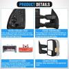 Nilight Towing Mirrors Turn Signal Puddle Lights Power Heated Adjustable Glass Manual Telescoping Folding Compatible With 1999-2007 Ford F250 F350 F450 F550 Super Duty