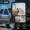 Nilight Towing Mirrors Turn Signal Puddle Lights Power Heated Adjustable Glass Manual Telescoping Folding Compatible With 1999-2007 Ford F250 F350 F450 F550 Super Duty
