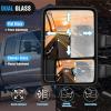 Nilight Towing Mirrors Turn Signal Puddle Lights Power Heated Adjustable Glass Manual Telescoping Folding Compatible With 2008-2016 Ford F250 F350 F450 F550 Super Duty