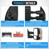 Nilight Towing Mirrors Turn Signal Puddle Lights Power Heated Adjustable Glass Manual Telescoping Folding Compatible With 2008-2016 Ford F250 F350 F450 F550 Super Duty