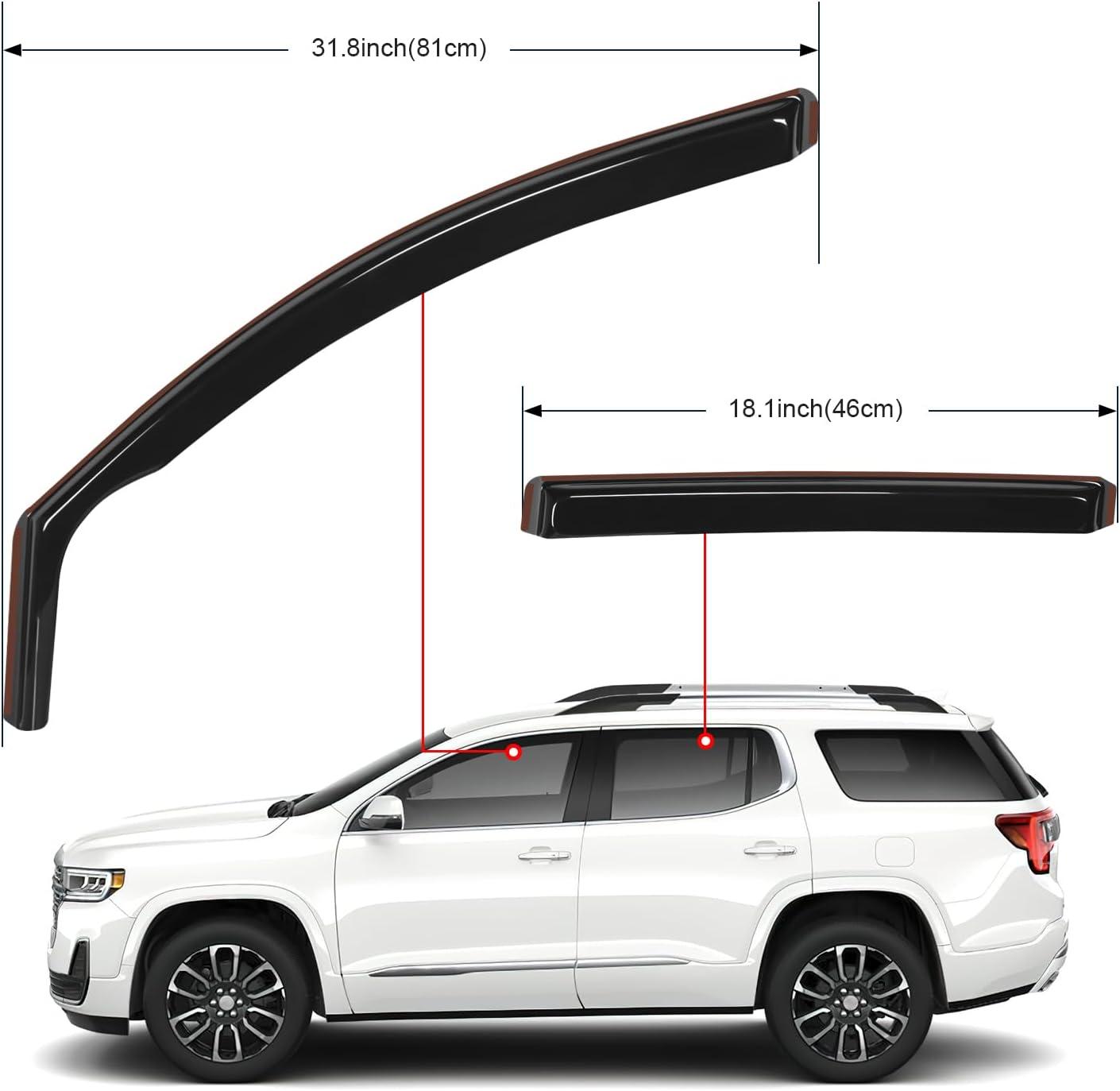 imageNilight Window Rain Guards for Outback 2020 2021 2022 2023 Window Deflectors Vent Window Visors4 Pieces