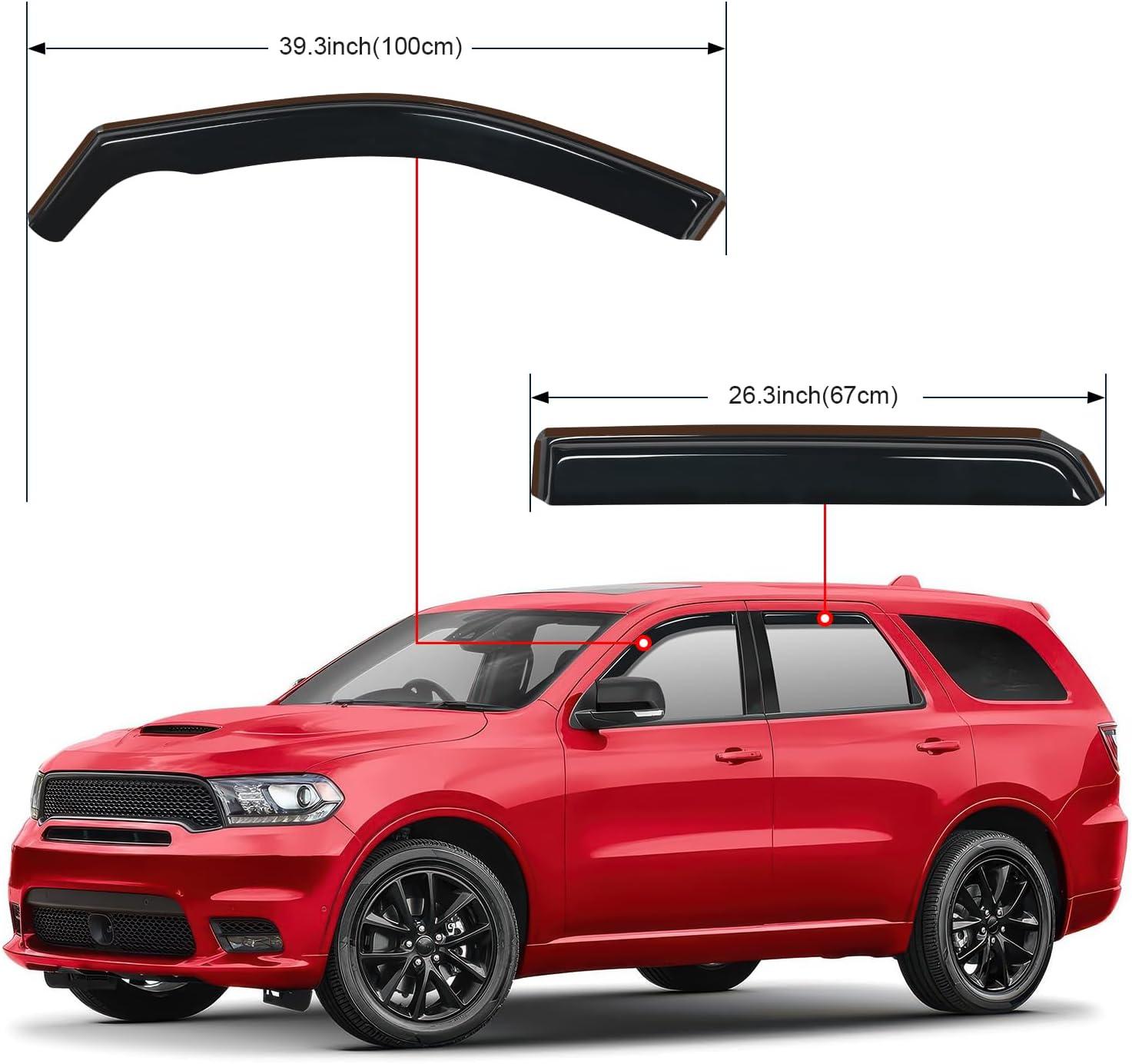 imageNilight in Channel Rain Guards for Gladiator 2020 2021 2022 2023 Window Deflectors Vent Window Visors4PCSDurango 20112024