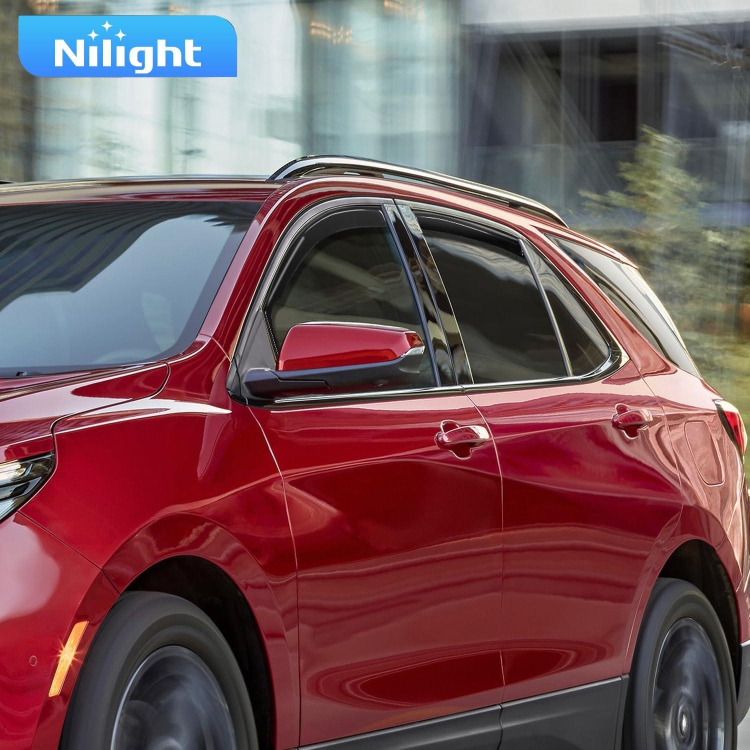 imageNilight inChannel Window Visors for Chevrolet Chevy Malibu 2016 2017 2018 2019 2020 2021 2022 2023 2024 Window Rain Guards Original Window Deflectors4PCSChevy Equinox 20182024