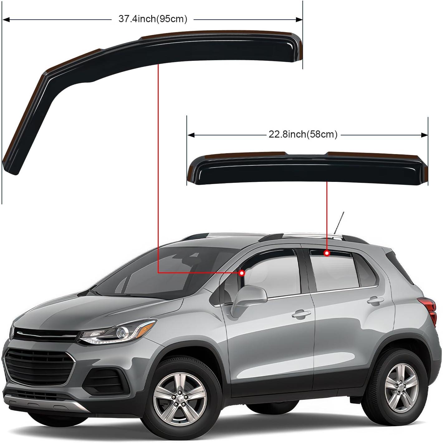 imageNilight inChannel Window Visors for Chevrolet Chevy Malibu 2016 2017 2018 2019 2020 2021 2022 2023 2024 Window Rain Guards Original Window Deflectors4PCSChevy Trax 20142023