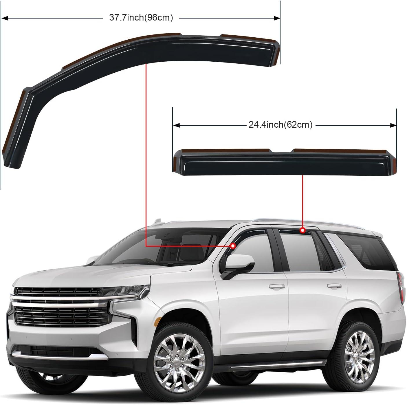 imageNilight inChannel Window Visors for Chevrolet Chevy Malibu 2016 2017 2018 2019 2020 2021 2022 2023 2024 Window Rain Guards Original Window Deflectors4PCSChevy Tahoe 20152020