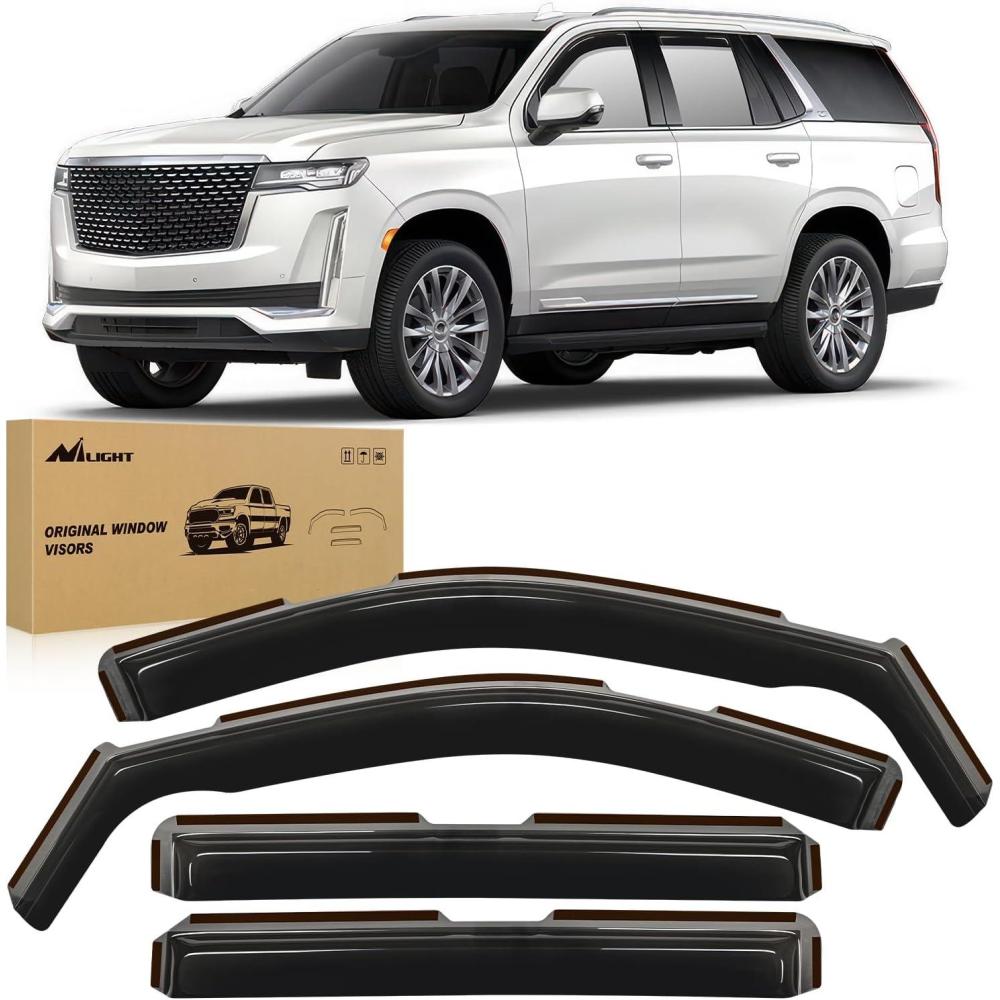 imageNilight inChannel Window Visors for Chevrolet Chevy Malibu 2016 2017 2018 2019 2020 2021 2022 2023 2024 Window Rain Guards Original Window Deflectors4PCSChevy Tahoe 20212024