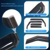 Nilight in Channel Rain Guards for Gladiator 2020 2021 2022 2023 Window Deflectors, Vent Window Visors-4PCS(Gladiator 2020-2023)